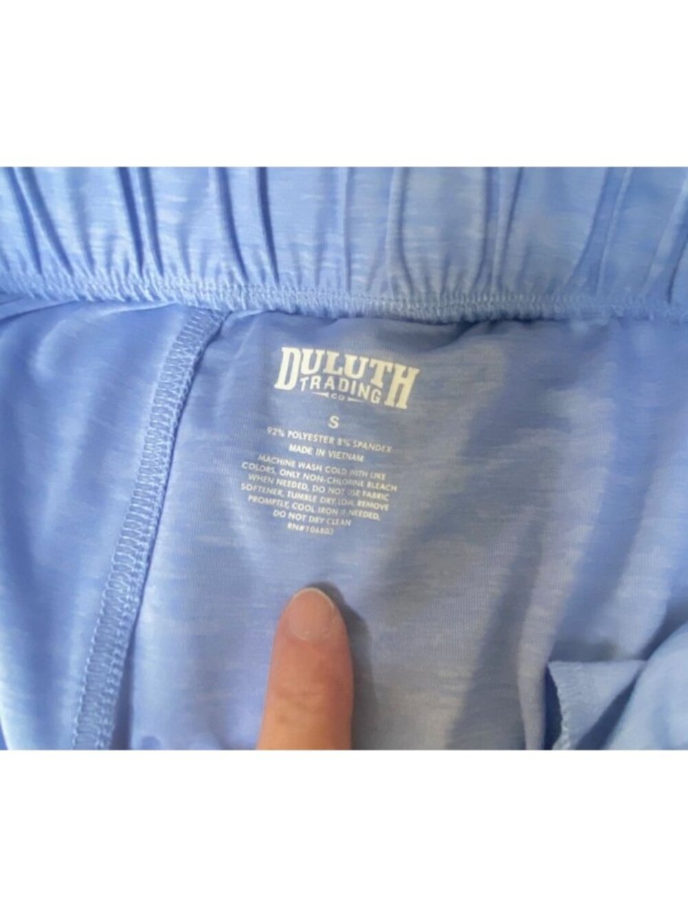 Duluth Armachillo Wide Leg Cropped Capri Lounge Pajama Pants Blue Cool Stretchy - Picture 6 of 9